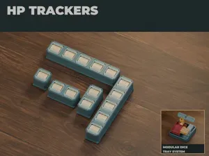 Modular HP & Health Trackers - 5 Layouts