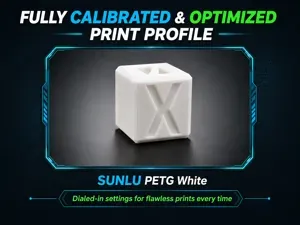 Calibrated & Optimized Profile - SUNLU PETG White