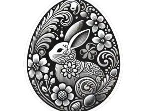 easter bunny in an egg