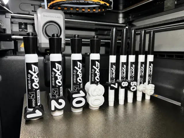 Numbered Dry Erase Expo Marker Toppers 1-50 — Image 2 of 8