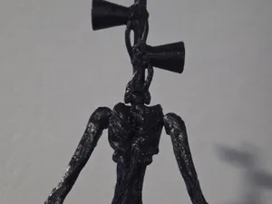 Fully articulated siren head figure