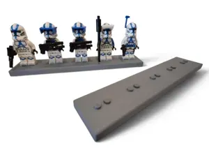 Minifigure Stand for 5 Figs
