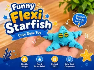 Funny Flexi Starfish – Cute Desk Toy