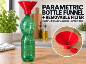 MultiFit PET Bottle Funnel + Removable Filter