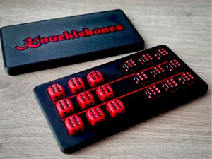 Knucklebones case and gameboard