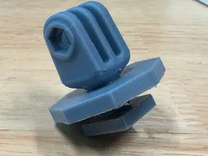 Cold shoe to GoPro mount for underwater camera