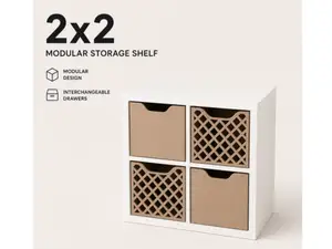 Modular Mini Shelf 2x2 – Doll & Desk Storage