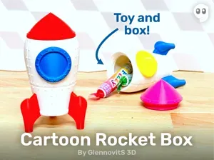 Cartoon Rocket Box (toy and box/giftbox)