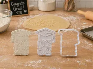 2026 Graduation Cookie Cutter + Embossing Stamp
