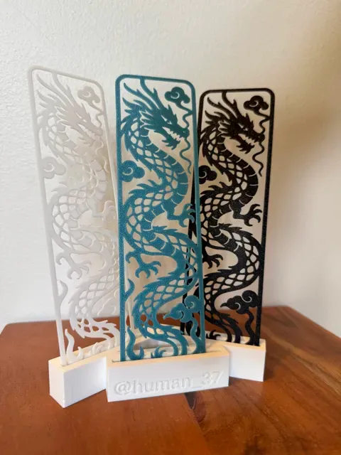 Dragon Cutout Bookmark | Fast Single-Color Print — Фото 4 из 6