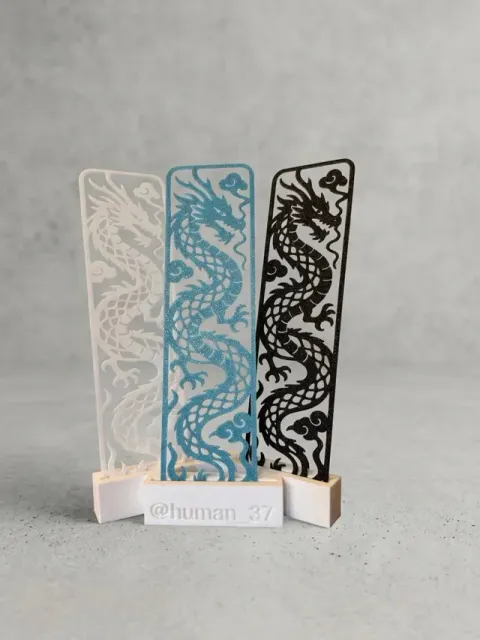 Dragon Cutout Bookmark | Fast Single-Color Print — Фото 2 из 6
