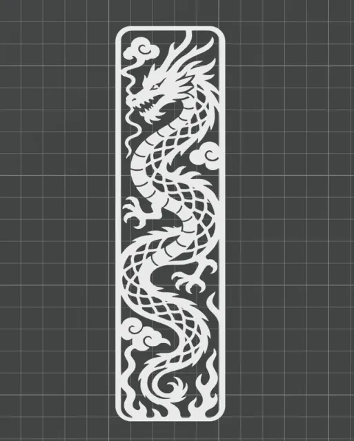 Dragon Cutout Bookmark | Fast Single-Color Print — Фото 6 из 6