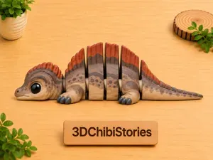 Cute Spinosaurus Flexi | No Support | Single Color
