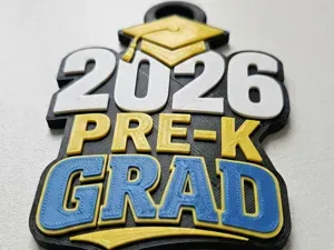 2026 Pre-K Grad Hype Chain Pendant - Keychain