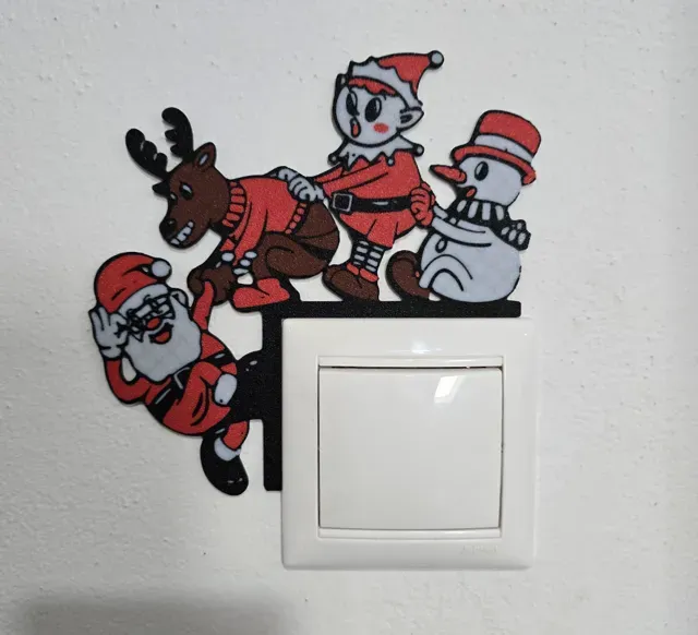 Christmas color ornament on the switch