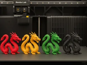 Dragon Torsadé Élémentaire – Série Couleurs