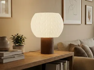 Organic Wood Knitted Table Lamp E14