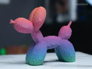 Pixel Pup - Pixelated Balloon Dog Home Decor