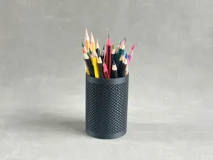Diamond Knurled Pencil Holder – Desk Organizer