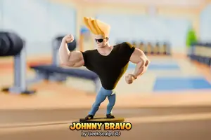 Johnny Bravo Figurine - Cartoon Collectible