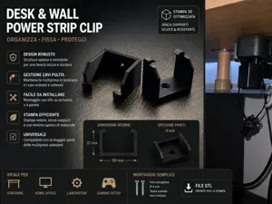 Power Strip Holder – Under Desk & Wall Mount