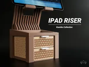 IPad Stand Riser with Kumiko Drawer
