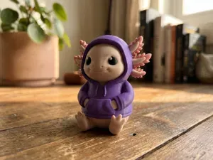Cute Axolotl in a Hoodie Desk Buddy
