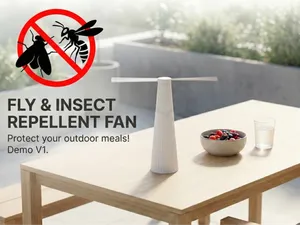 Fly & Wasp Repellent Fan | Outdoor Dining Defense
