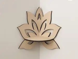 Lotus Flower Corner Shelf - Easy Assembly