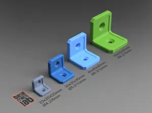 Corner Bracket Ribbed HEAVY-DUTY V/T-Slot Profile