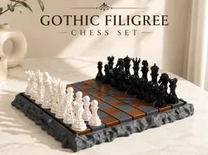 Gothic Filigree Chess Set