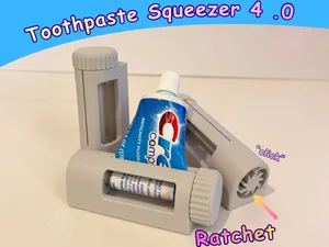Ratcheted Toothpaste Squeezer (Print-in-Place)