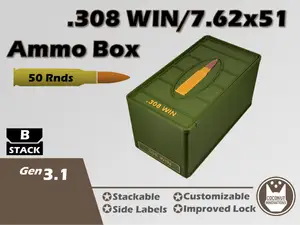 Ammo Storage Box .308 WIN / 7.62x51 NATO 50 Rounds