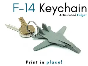 F14 Tomcat Keychain Fidget with Articulated Wings