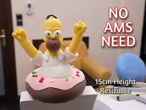 Homer Simpson on a Donut - No AMS Need -