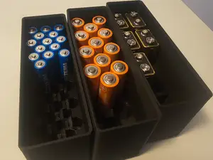 Gridfinity Stackable 3x1 Battery bins