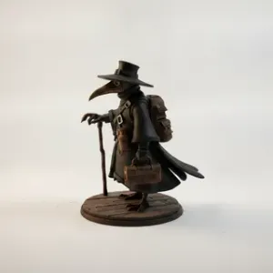 Raven Plague Doctor Figurine 3D Printable