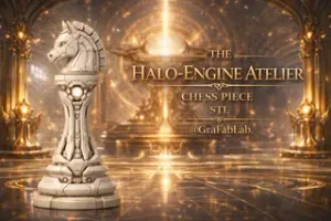 The Halo‑Engine Atelier "Knight" - chess piece