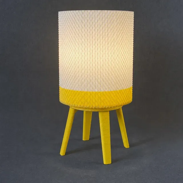 Textured Table Lamp On Legs, Easy Print Modern DIY Lighting — Фото 2 из 12