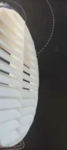 Ventilation grid with tesla valve "wave shape"