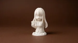 Chibi Anime Card Player 3D Model