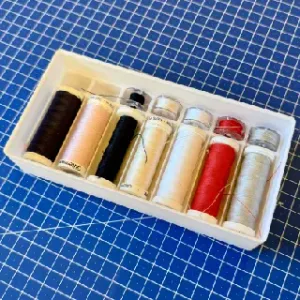 2x4 Gridfinity sewing Thread & Bobbin Holder (7-slot, stackable)