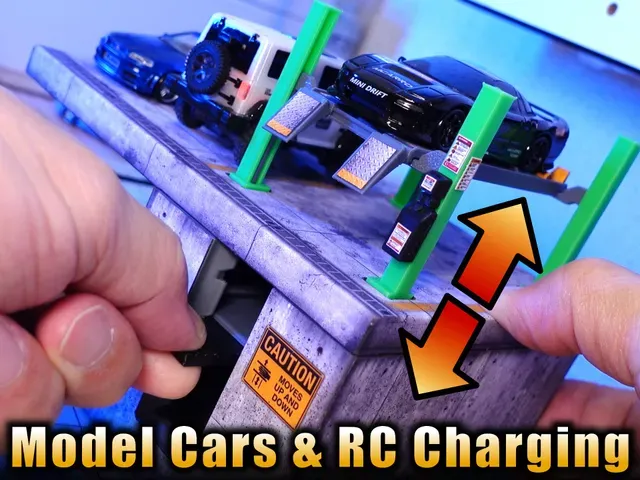 1/64 & 1/43 Adjustable Moving 4-Post Garage Car Lift Diorama / RC Charge(64 Sample) — Фото 11 из 11