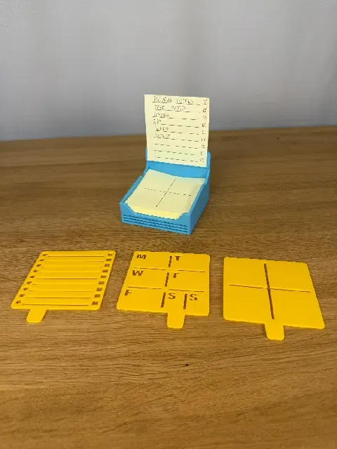 Sticky Note / Post-it Holder with Stencils — Фото 3 из 6