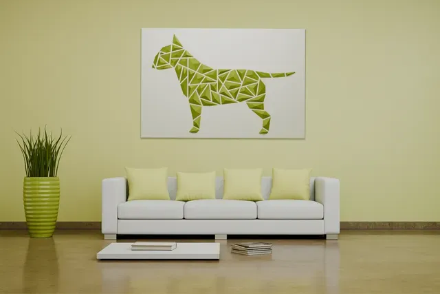 Geometric dog wall art - “Bull Terrier style”