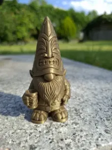 Tiki Gnome with Mug – Tropical Garden Guardian