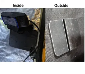 Magnetic tent wall mount for webcams in tent enclosure