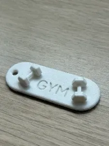 Gym Keychain with dumbbells