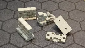 (Obsolete) Masterful Dungeon Tiles v1 (Obsolete)– Modular Wall Tiles – For 2x1 and 2x2 Bases (D&D and RPGs)