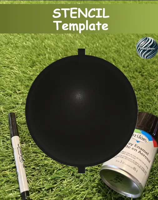 Golf - Golf Ball Stencil - Insert - Customizable Template